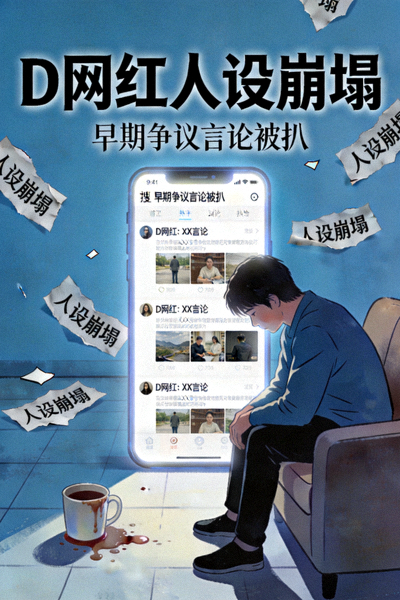 D网红人设崩塌，早期争议言论被扒